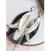 Multi layered earrings made from genuine leather