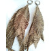 Multi layered earrings made from genuine leather