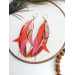 warm orange long feathers earrings genuine leather jewelry  