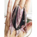 leather feather earrings pink genuine leather jewelry 