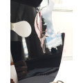 leather feather earrings pink genuine leather jewelry 