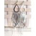 Multi layered earrings made from genuine leather