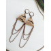 sand brown drop chain leather earrings genuine leather jewelry 