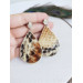 medium drop earrings genuine leather jewelry  stud earrings
