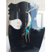 long leather feather earrings genuine leather jewelry animalprint 