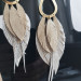 Multi layered earrings made from genuine leather