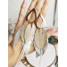 Multi layered earrings made from genuine leather
