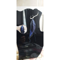 long leather feather earrings genuine leather jewelry 