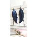 long leather feather earrings genuine leather jewelry 