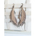 long leather feather earrings genuine leather jewelry 