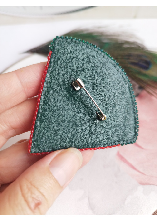 beaded watermelon brooch  for coat