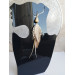 Multi layered earrings made from genuine leather