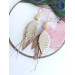Multi layered earrings made from genuine leather