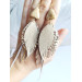 Multi layered earrings made from genuine leather