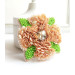 beaded flower brooch peach