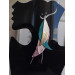 long leather feather earrings genuine leather jewelry animalprint 