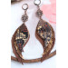 Unique high quality hand cut genuine leather feather earrings.