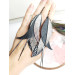 leather feather earrings long  gray handmade jewelry