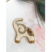 beaded embroidery brooch elephant