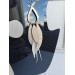 Multi layered earrings made from genuine leather