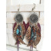 Multi layered earrings made from genuine leather