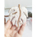 beaded embroidery brooch ivory monstera
