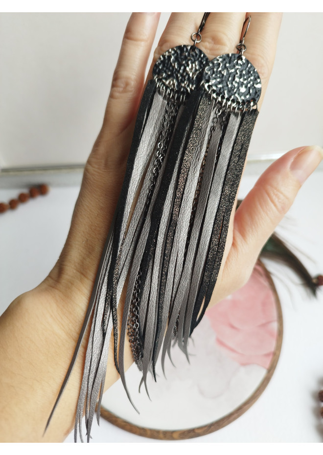 extra long genuine leather jewelry