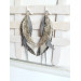 long leather feather earrings genuine leather jewelry 
