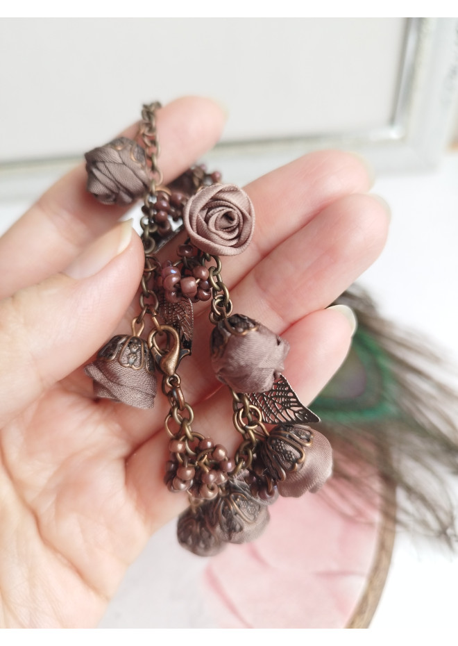 flower beaded jewelry braided