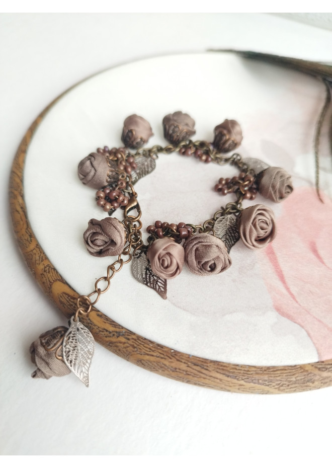 flower beaded jewelry braided