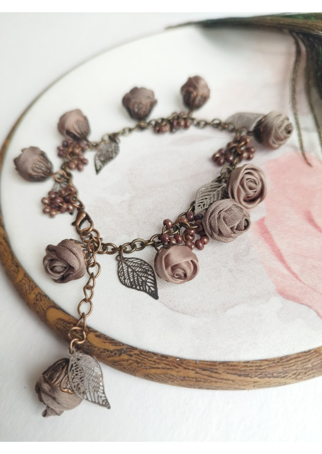 flower beaded jewelry braided