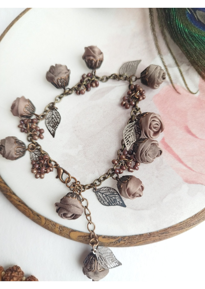 flower beaded jewelry braided