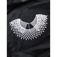 White Lace collar beaded necklace, traditional Ukrainian beaded sylyanka