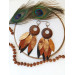 handmade feathers leather earrings large handmade jewelry