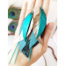 Green emerald gold long genuine leather feather earrings large turquoise bohemian jewelry 