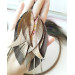 beige brown long genuine leather feather earrings large dark gold bohemian jewelry 
