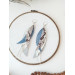 white gray blue long genuine leather feather earrings large bohemian jewelry 
