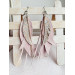 gentle pink leather feather earrings genuine leather jewelry