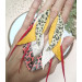 long leather feather earrings genuine leather jewelry leopard red yellow