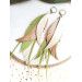 long leather feather earrings genuine leather jewelry olive beige