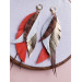 long leather feather earrings genuine leather jewelry brown white 