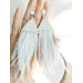 long leather feather earrings genuine leather jewelry white feathers