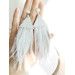 long leather feather earrings genuine leather jewelry white feathers