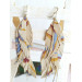 long leather feather earrings genuine leather jewelry  beige