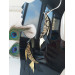 long leather feather earrings genuine leather jewelry black gold print