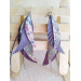 long leather feather earrings genuine leather jewelry lilac violet