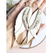 long leather feather earrings genuine leather jewelry sand brown
