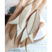 long leather feather earrings genuine leather jewelry metallic beige 