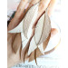 long leather feather earrings genuine leather jewelry metallic beige 